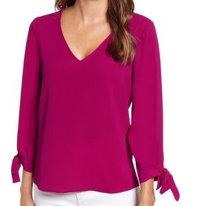 Cece blouse with bow sleeves